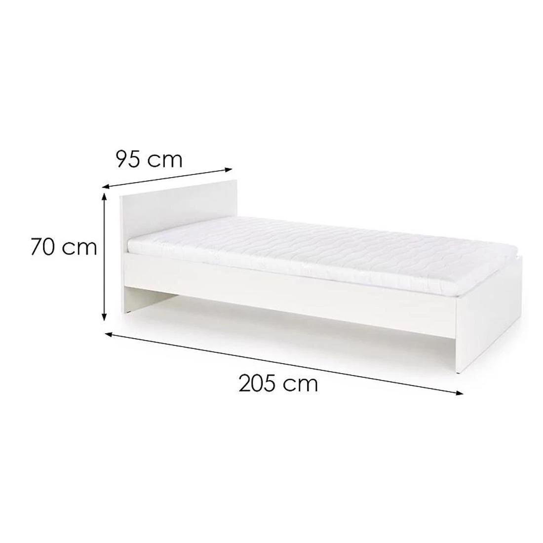 Lima krevet 95x205x70 cm bela