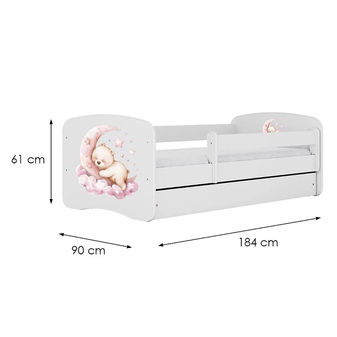 Babydreams deciji krevet 90x184x61 cm bela