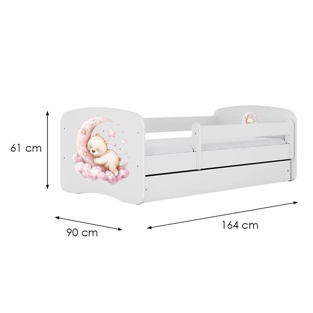 Babydreams deciji krevet 90x164x61 cm bela