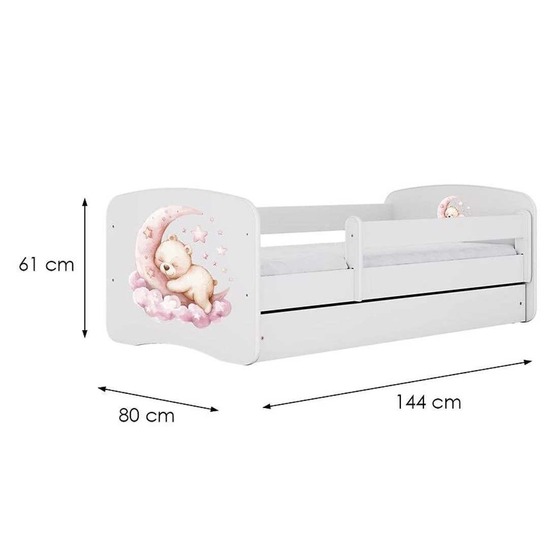 Babydreams deciji krevet 80x144x61 cm bela