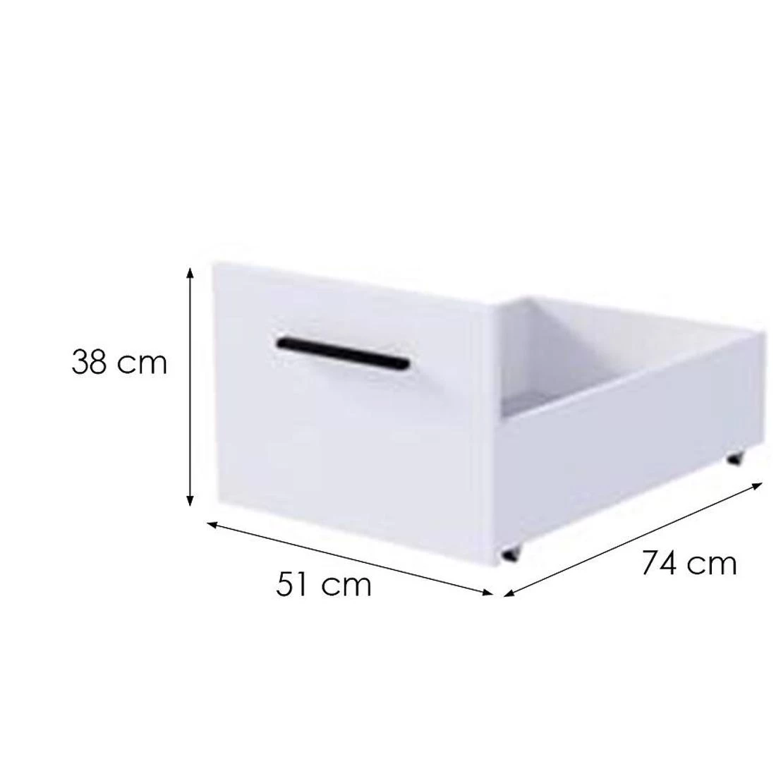 Versao 1sa/2 fioka za krevet 51x74x38 cm bela
