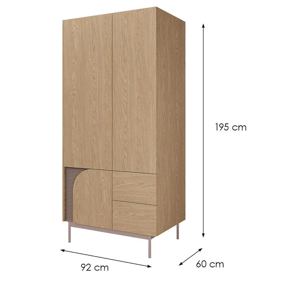 Carmen ormar 92x60x195 cm spring oak/toffee