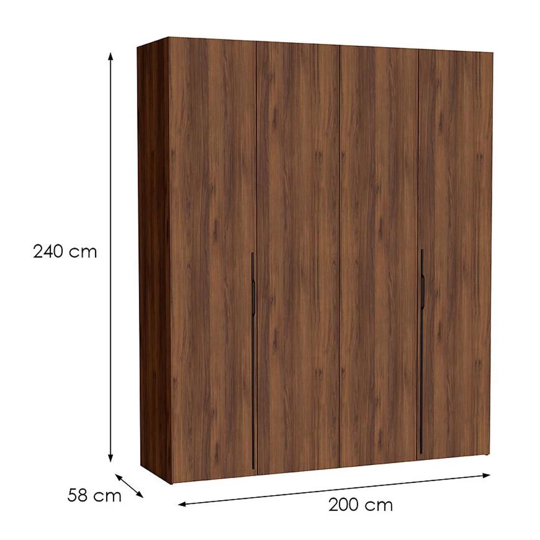 Bari ormar 200x58x240 cm orah
