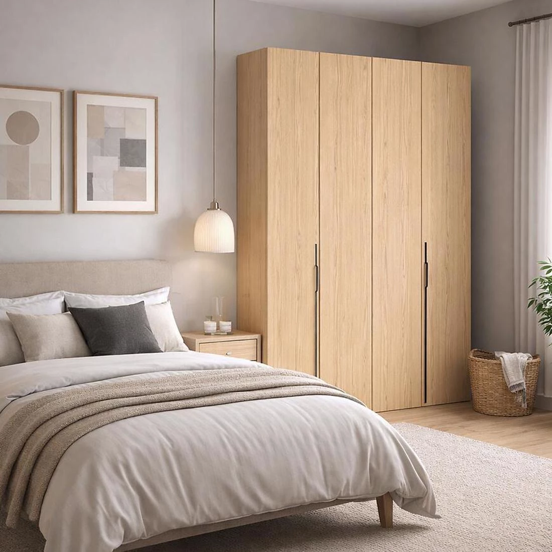 Bari ormar 200x58x240 cm natur