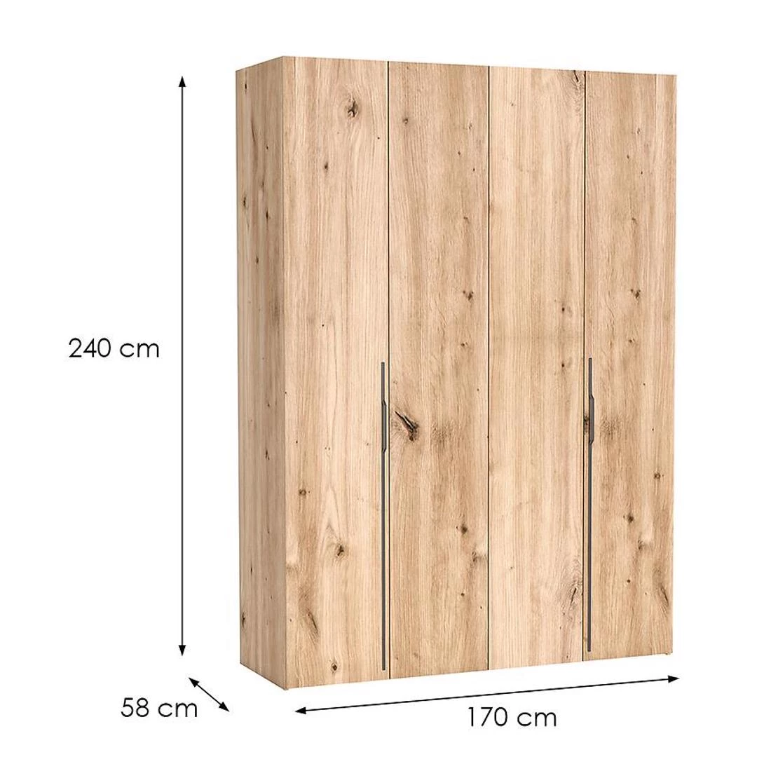 Bari ormar 170x58x240 cm natur