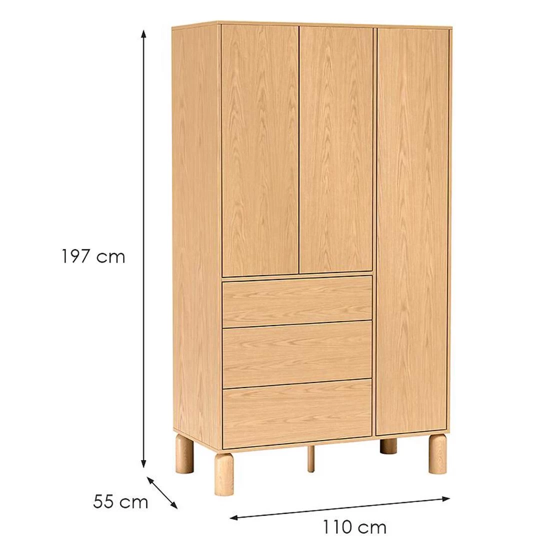 Sanden ormar 110x55x197 cm natur