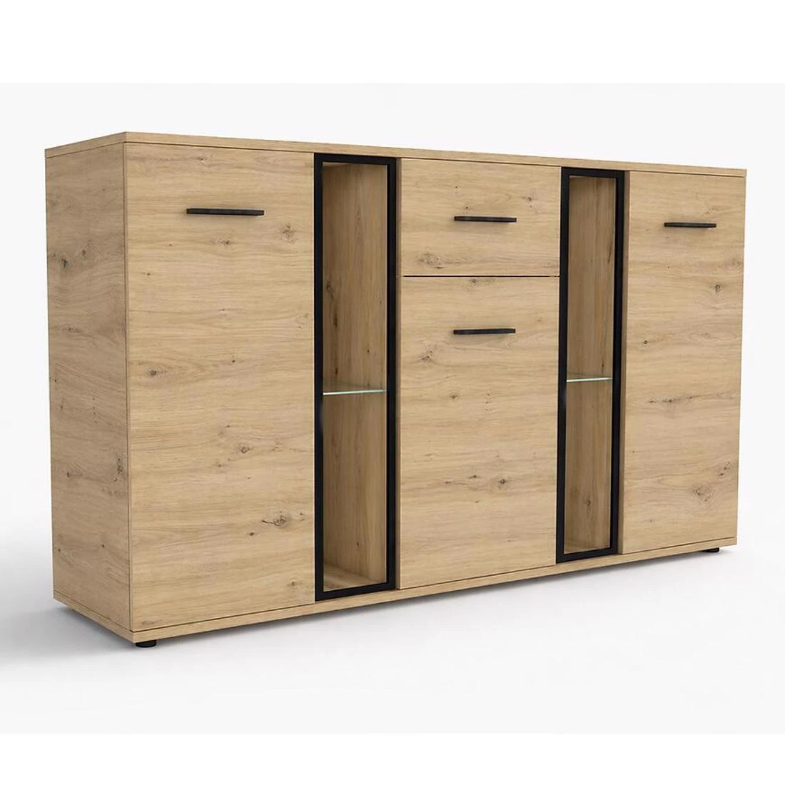 Enzo komoda 140x35x85 cm hrast