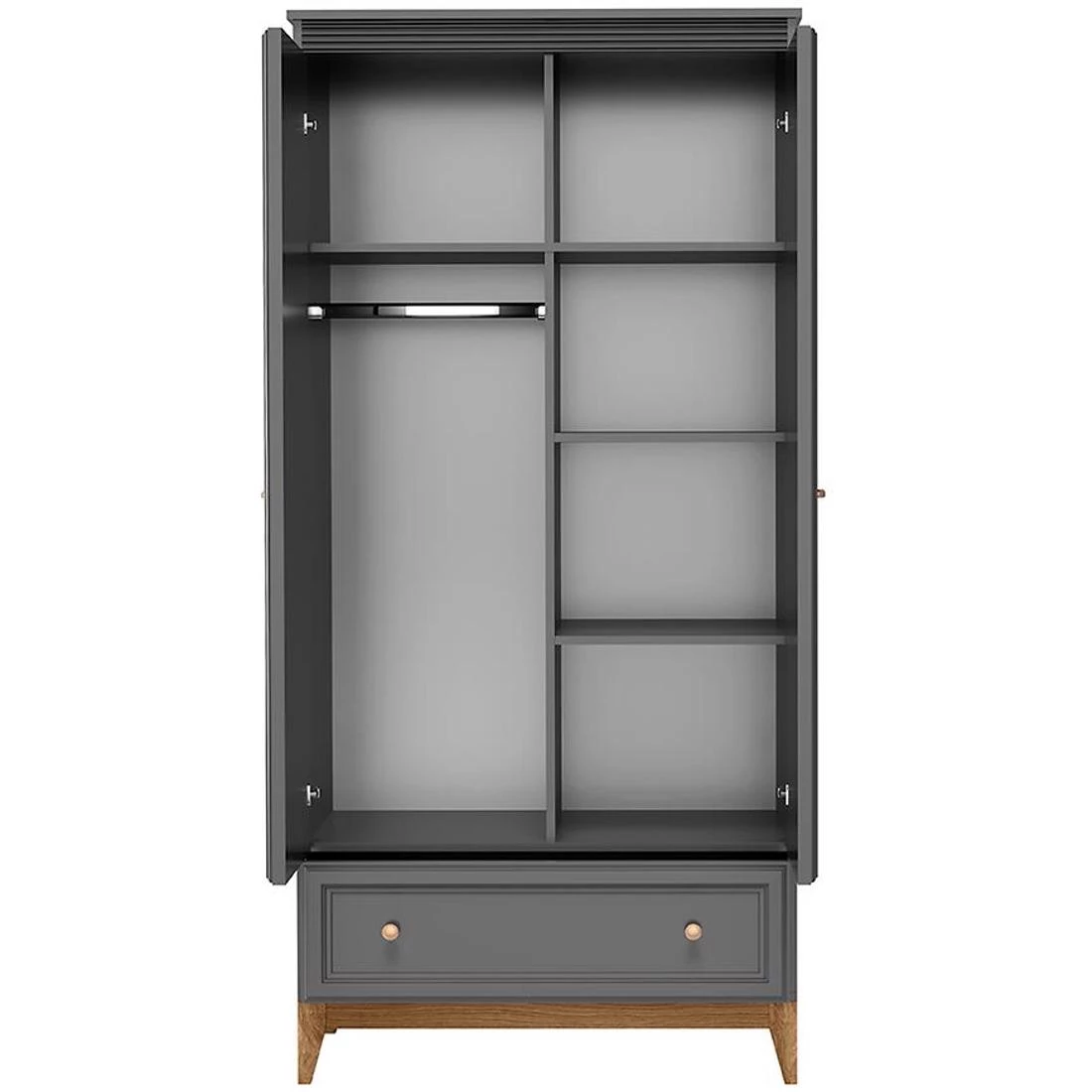 Terra ormar 92x54,5x193 cm siva