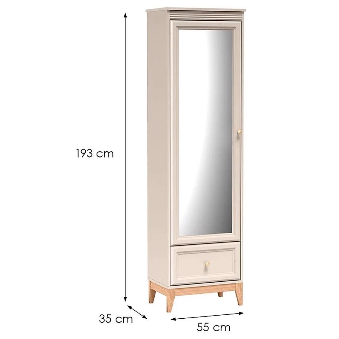 Windsor predsoblje 55x35x193 cm kašmir/ hrast