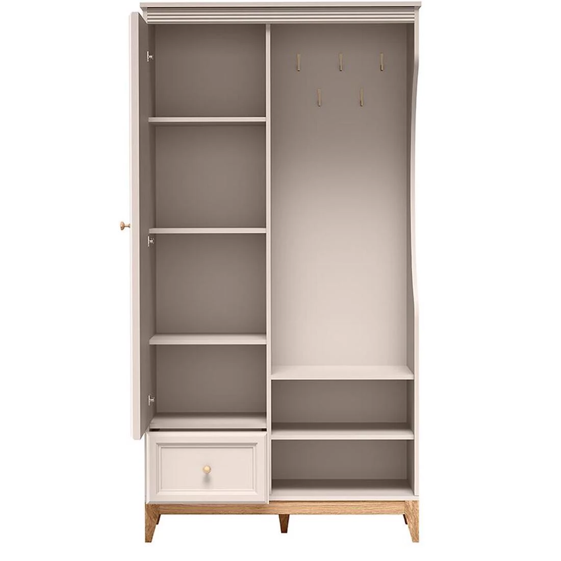 Windsor predsoblje 100x35x193 cm  kašmir/prirodni hrast