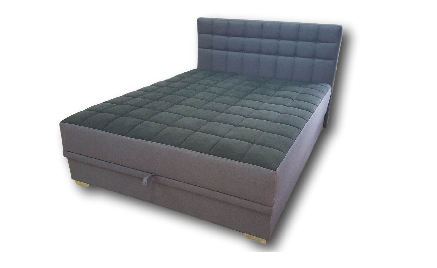 London francuski krevet sa prostorom za odlaganje 180x215x110 cm sivi