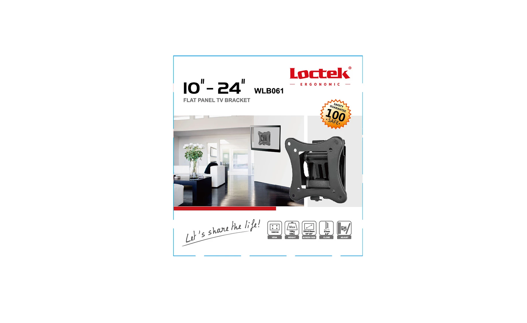 Loctek WLB061 nosač za TV 10"-24"