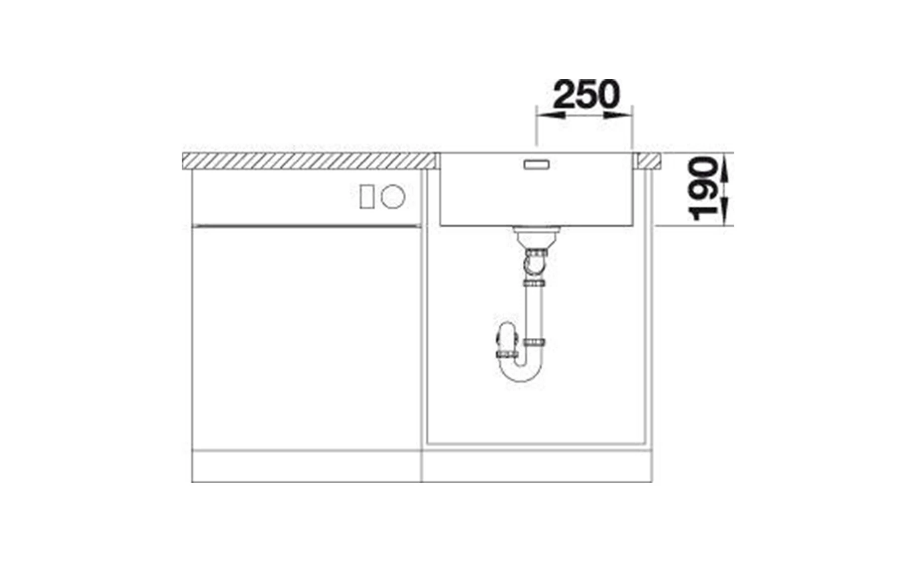 Blanco Andano 500IF/A sudoper 54x50 cm + sifon 3,5"