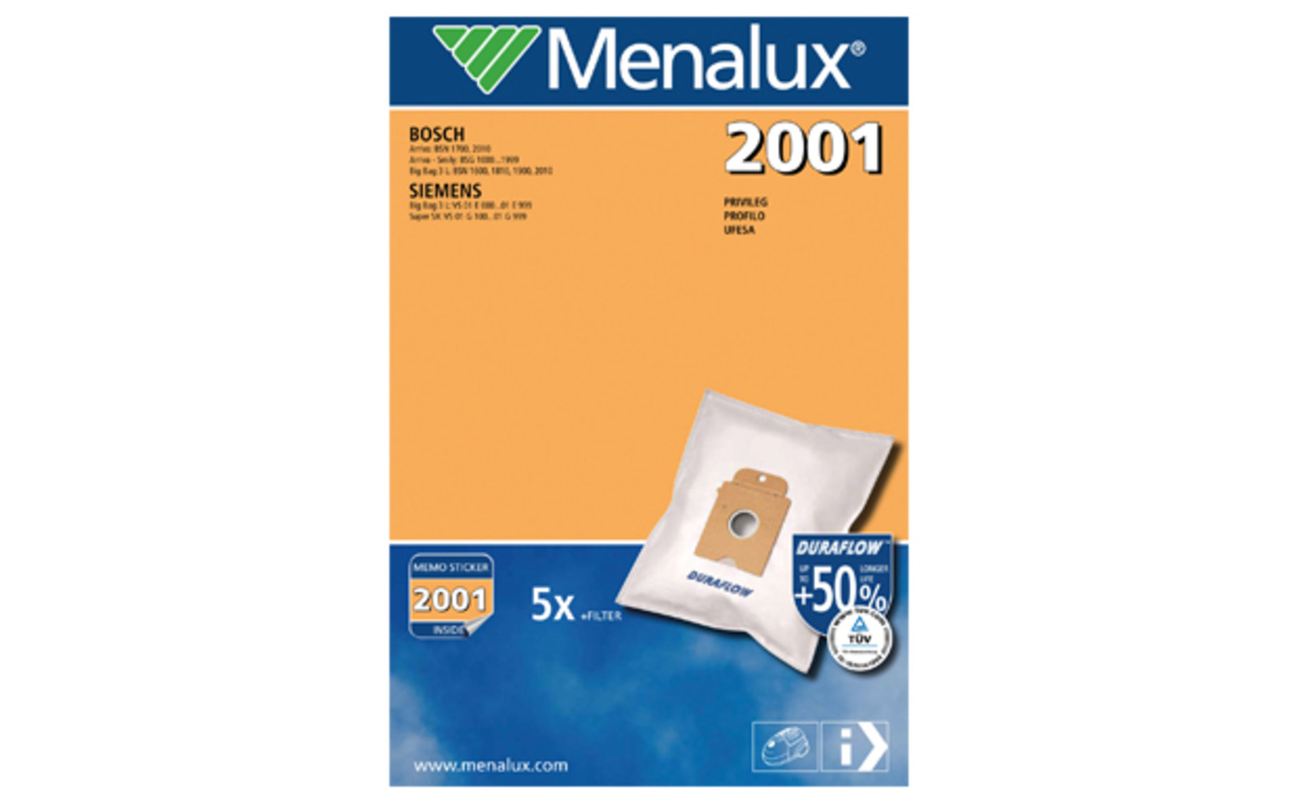 Menalux 2001 vrećice za usisavač