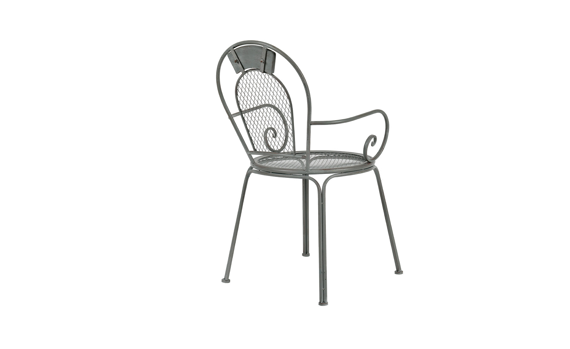 Stolica Bolero sa rukonaslonima 52x58x88cm sivi metal