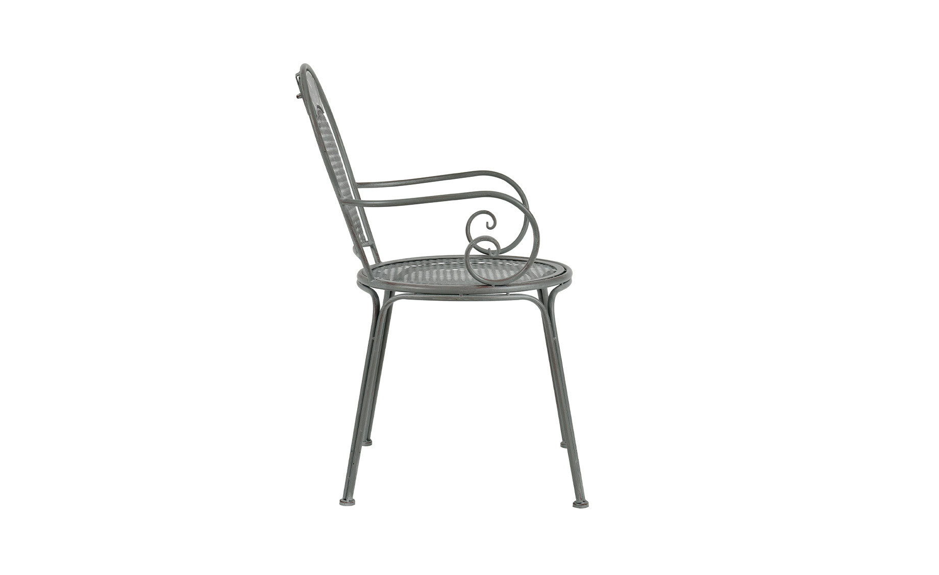 Bolero stolica sa rukonaslonima 52x58x88 cm sivi metal