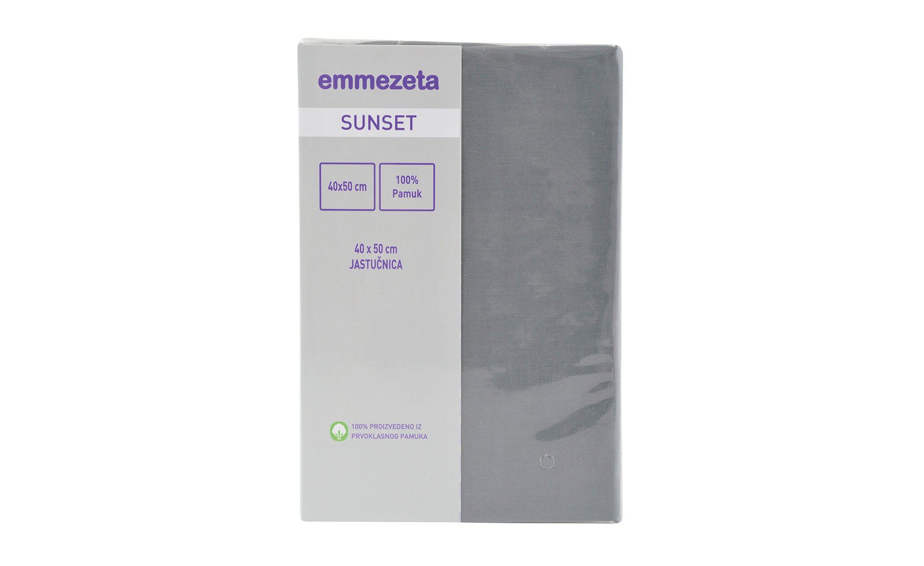 Pamučna jastučnica Sunset siva 60x80cm