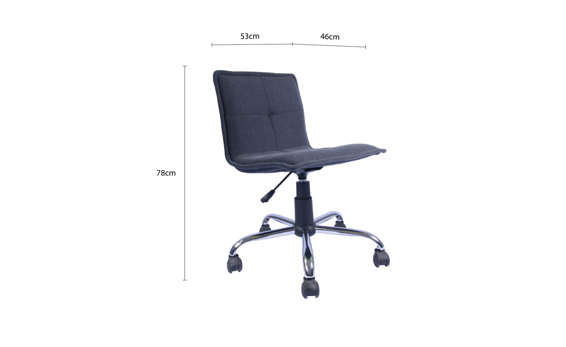 Kancelarijska stolica Punchy 53x46x78 cm siva