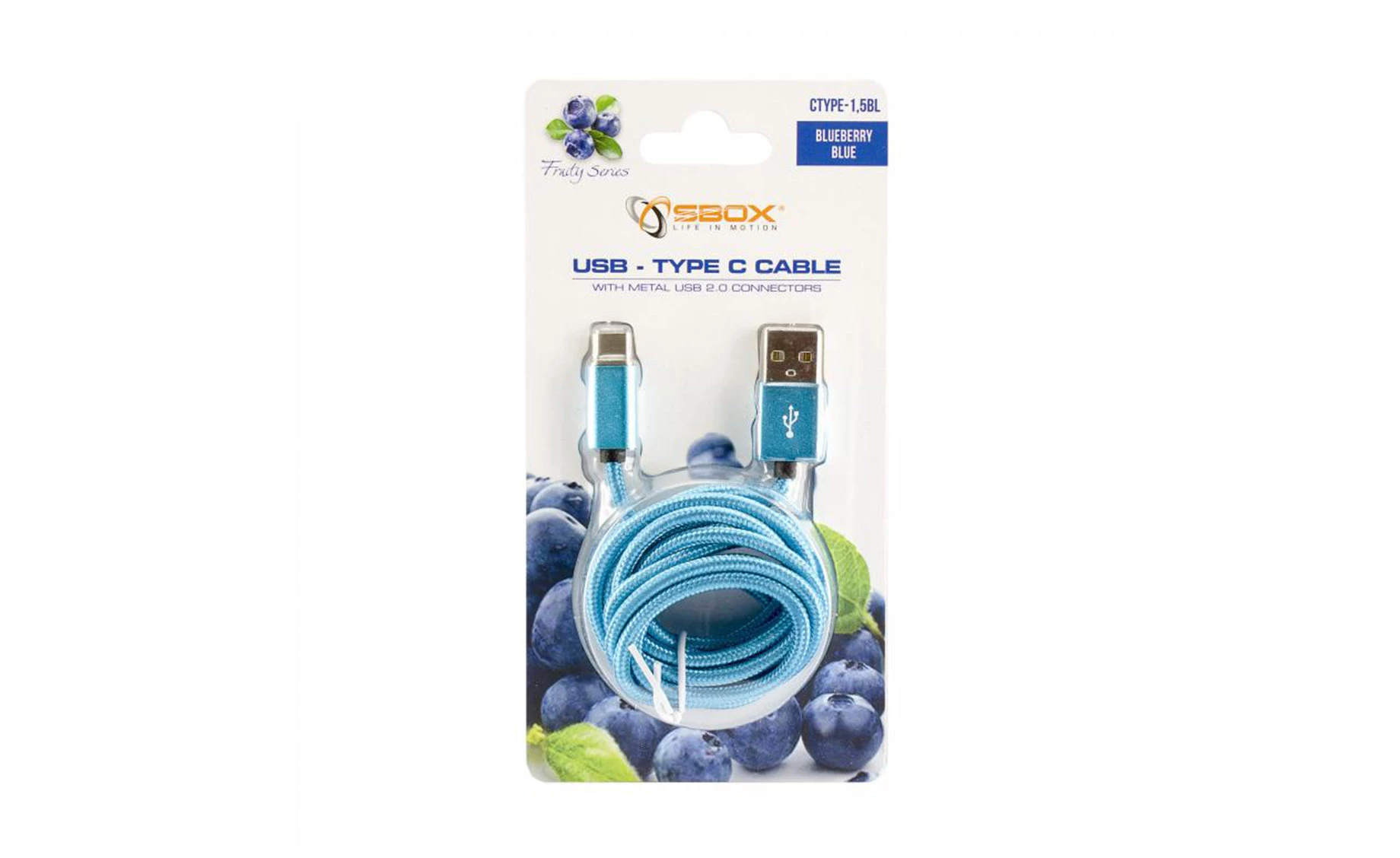 Sbox USB-Type C kabel 1.5m , plavi
