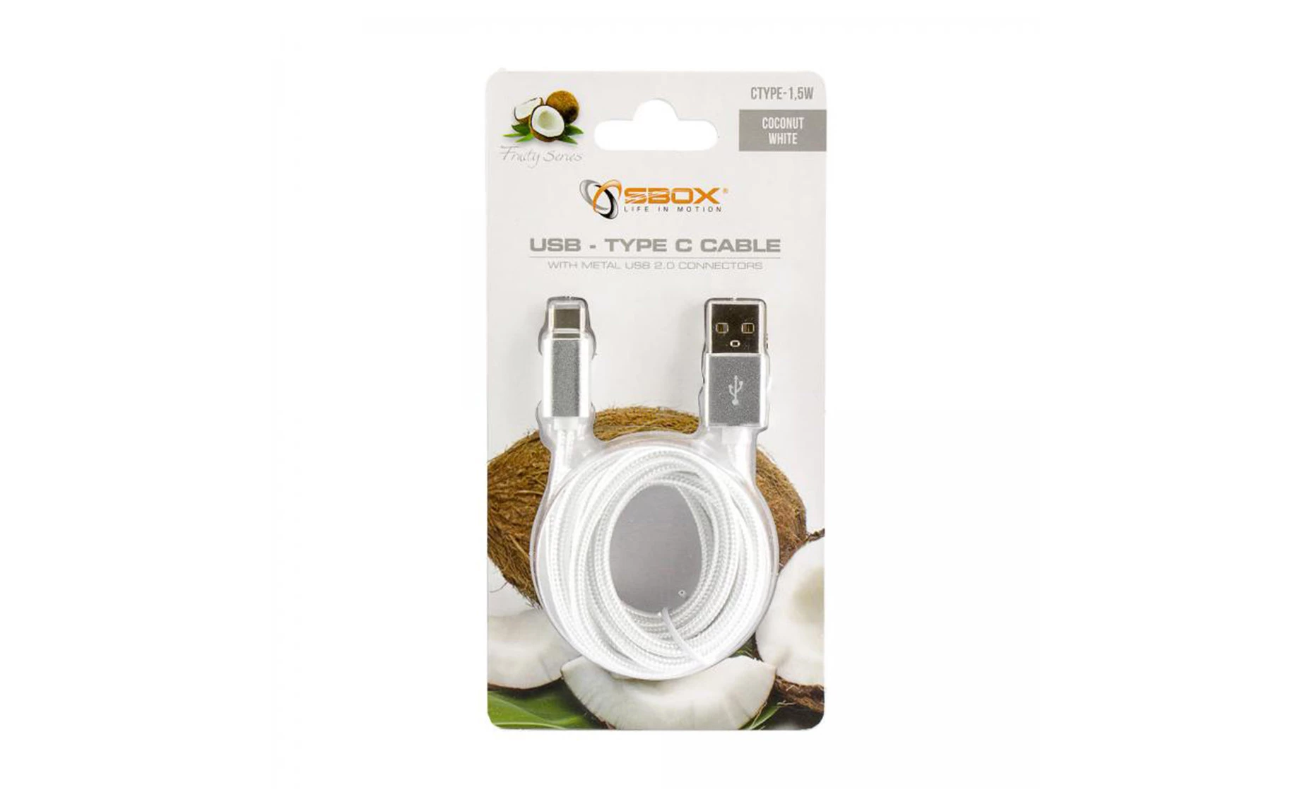 Sbox USB-Type C kabel 1.5m , bijeli