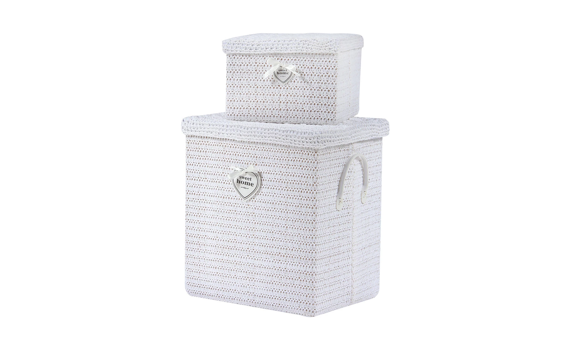 Ukrasna korpa Elisa bela 26x18x26cm