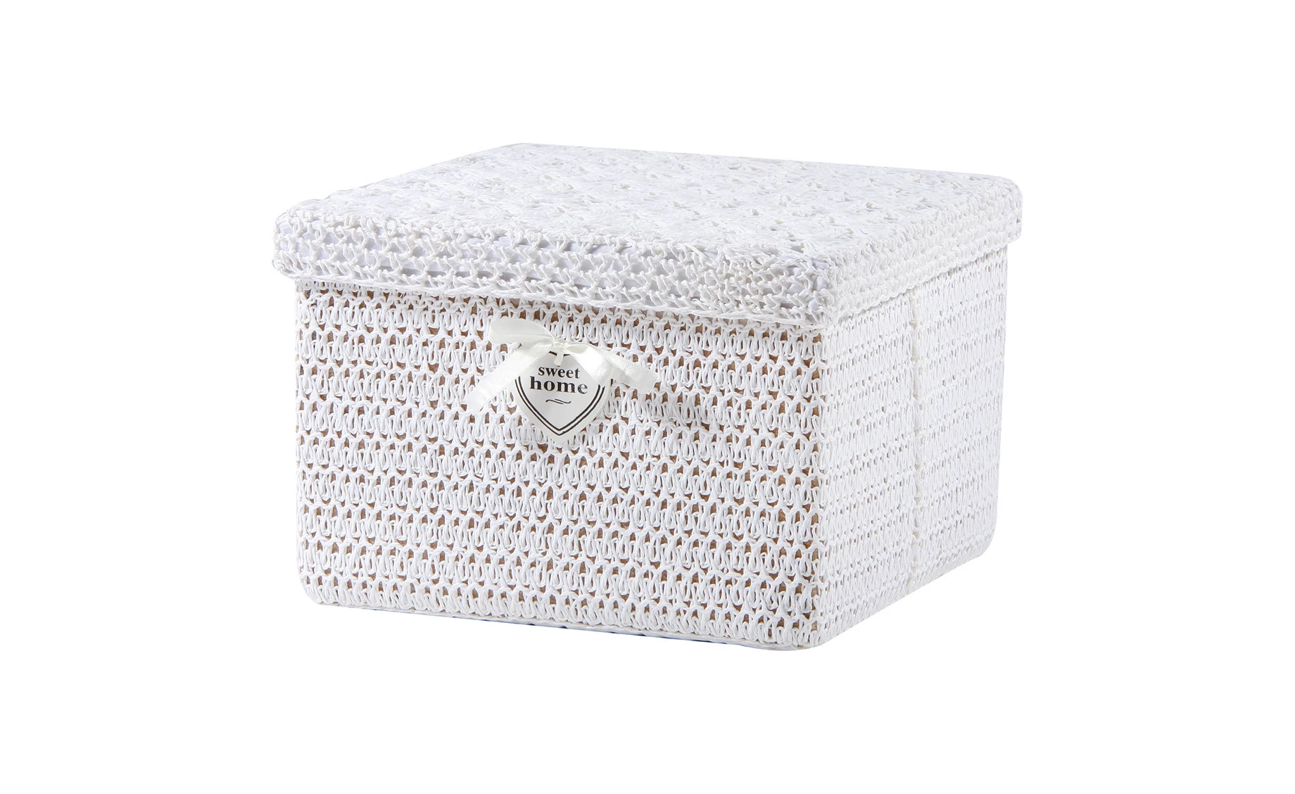 Ukrasna korpa Elisa bela 26x18x26cm