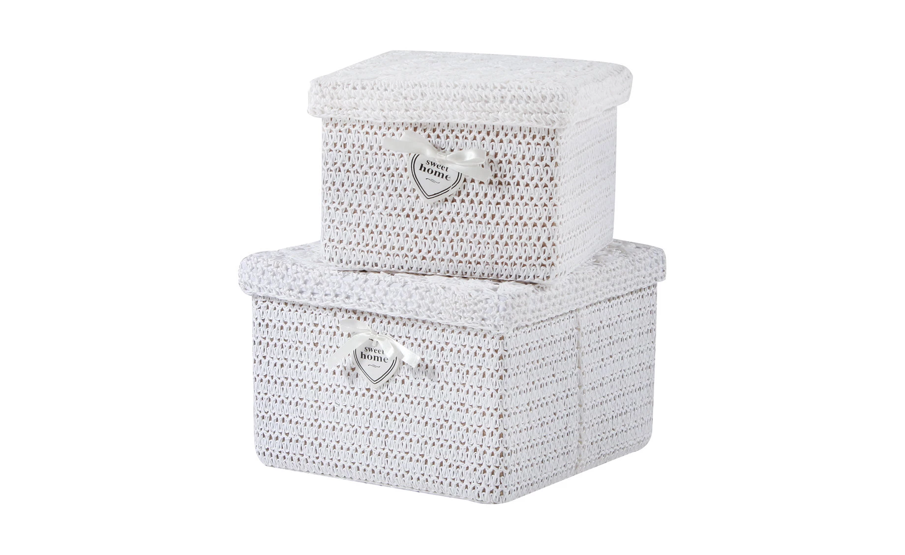 Ukrasna korpa Elisa bela 26x18x26cm
