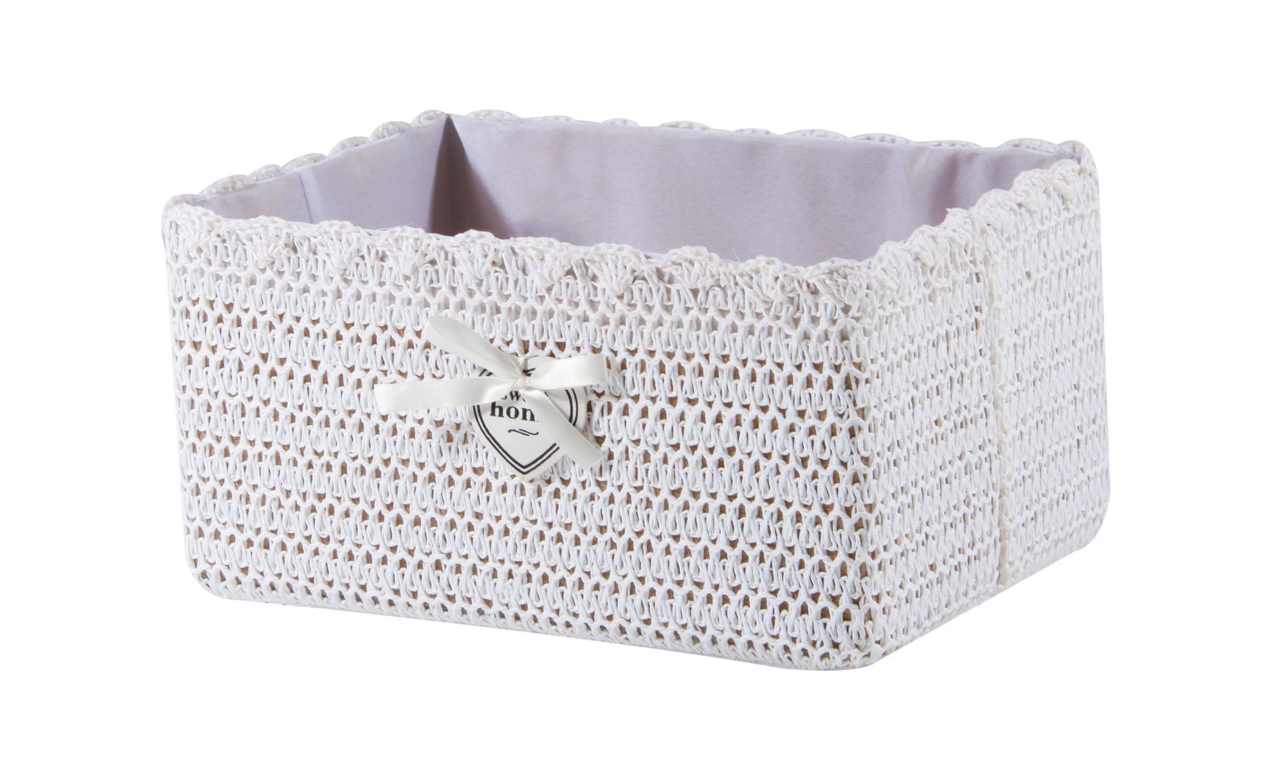 Ukrasna korpa Elisa bela 22x18x15cm