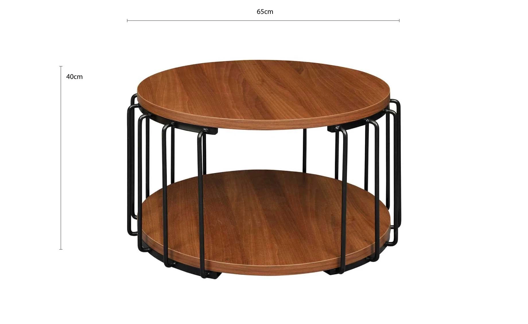 Stolić Arwen II D65x40 cm orah/metal