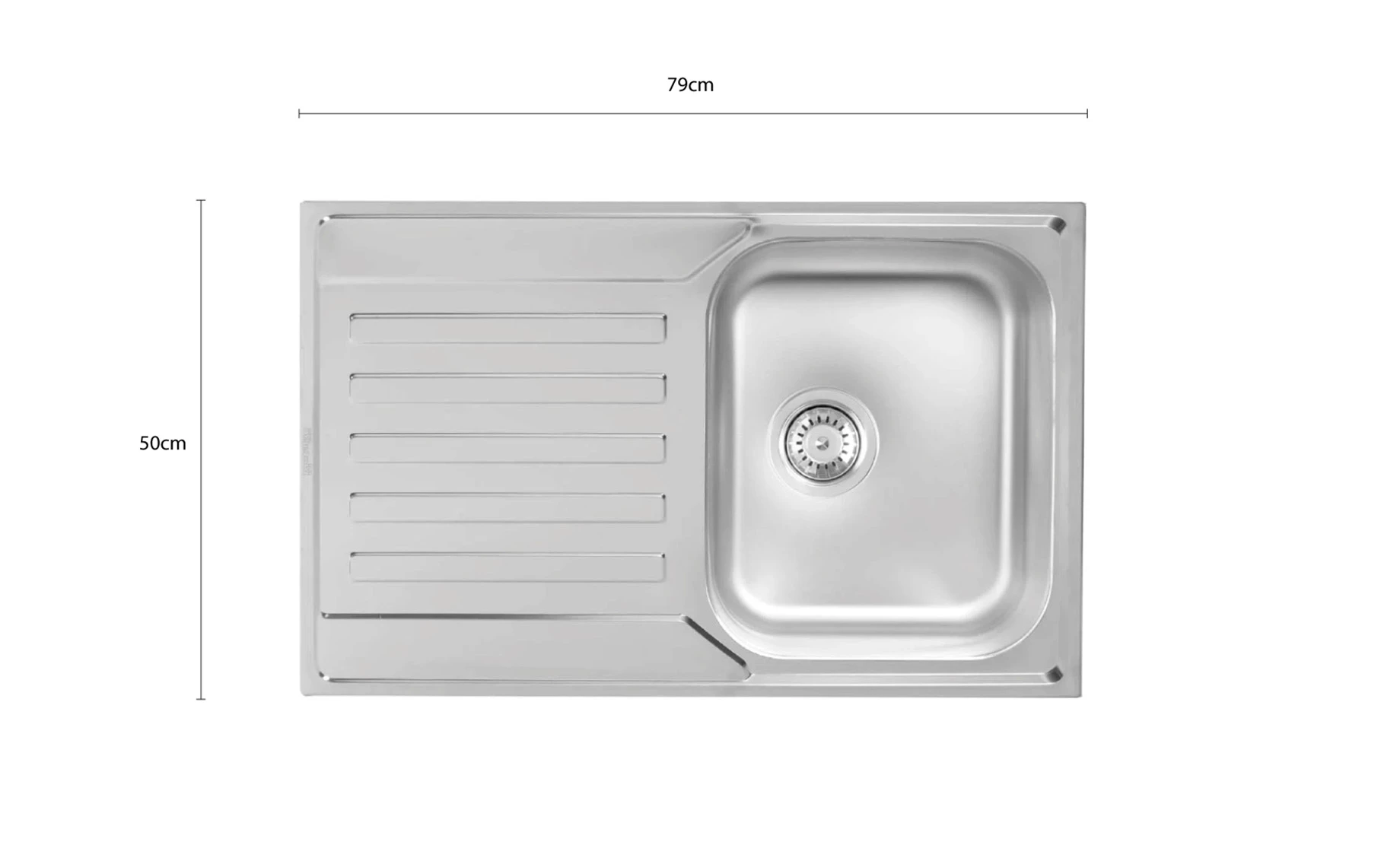 Metalac Nera Praktik 79x50cm +sifon fi90 reverzibilna sudopera