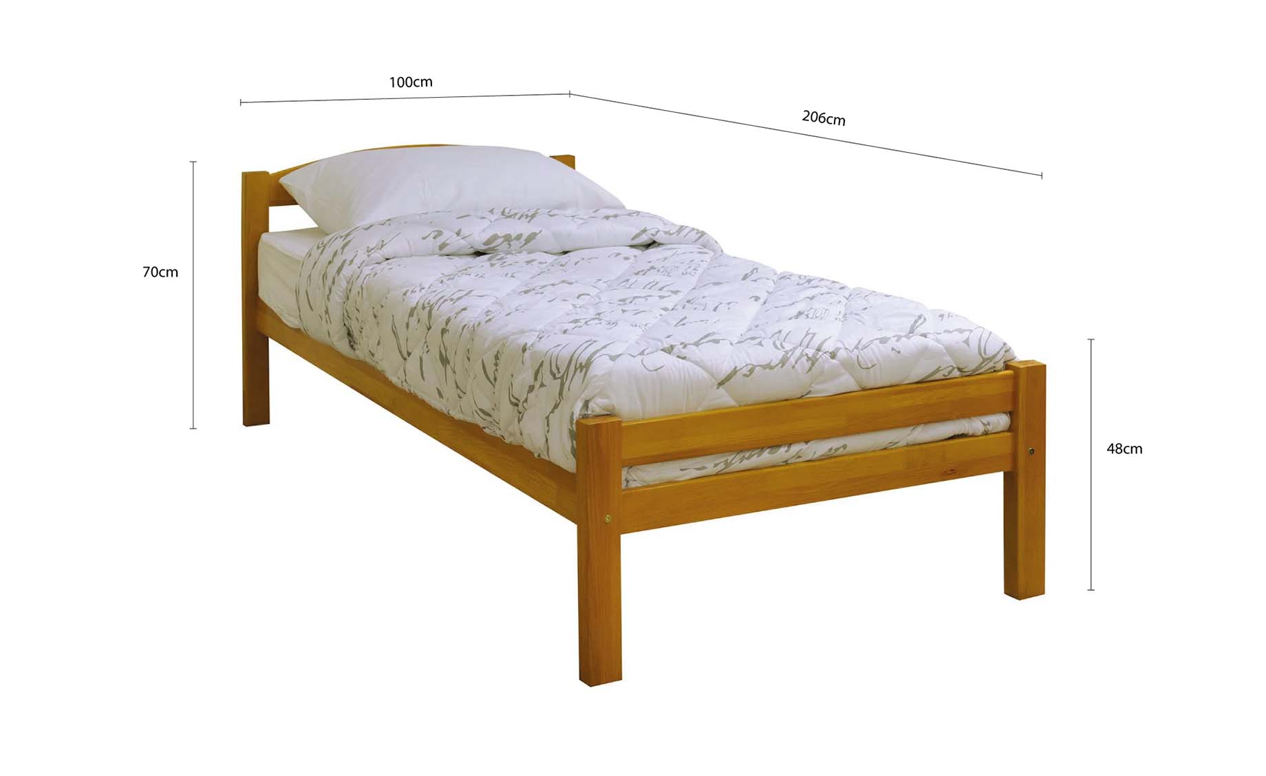 Lux krevet s podnicom 100x206x70/48 cm