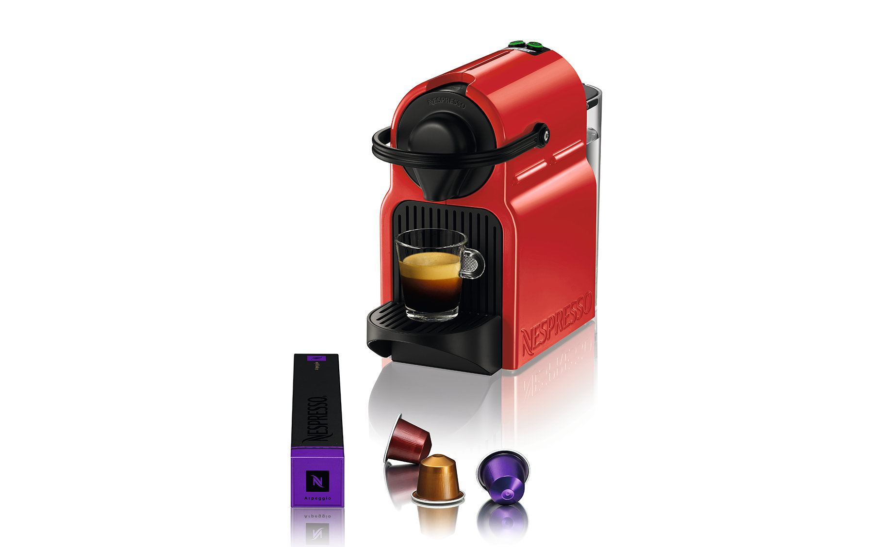 Nespresso Inissia Red aparat za kavu, crveni
