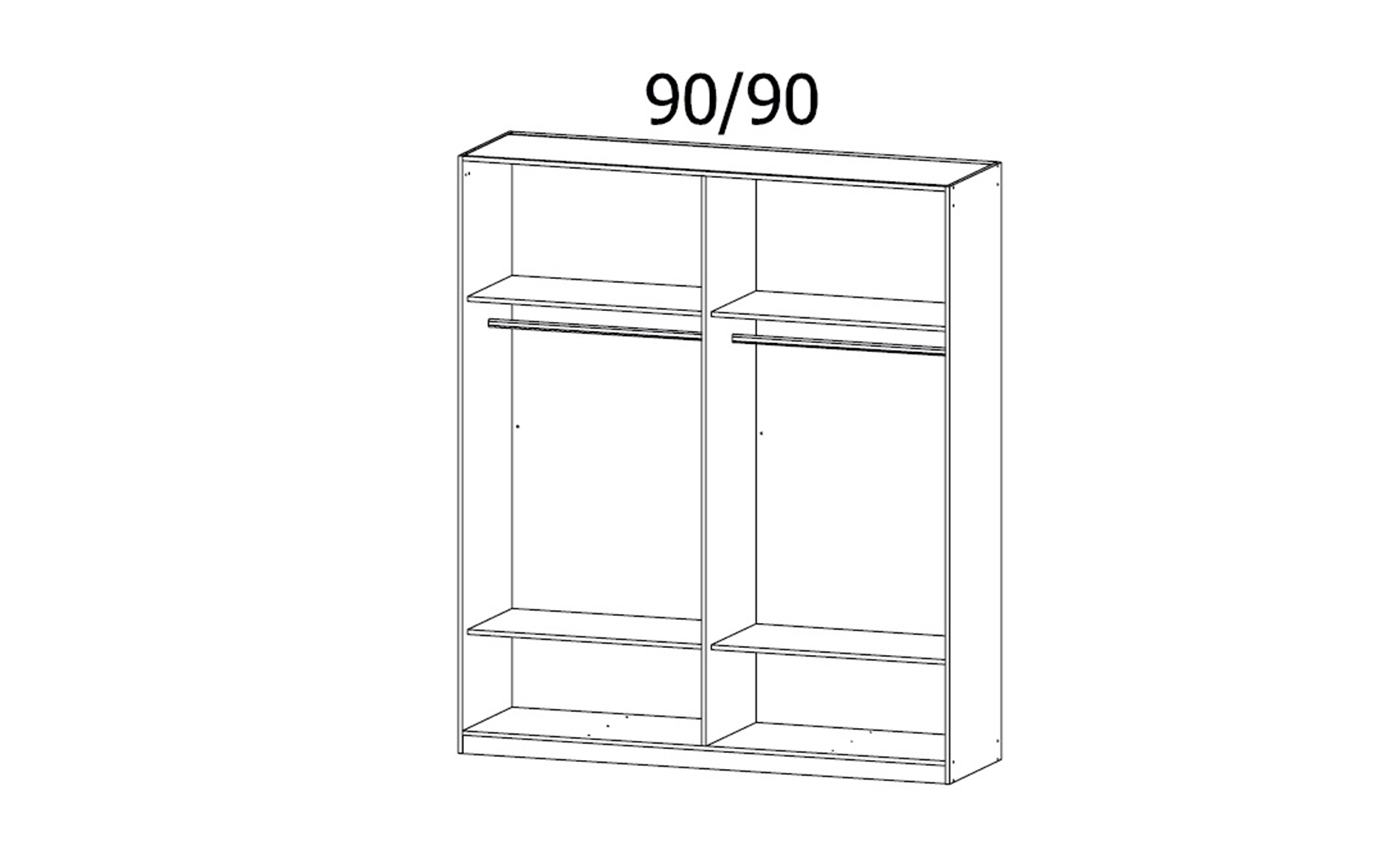 Garbama garderobna omara s 4 vrati 181x54x229cm visok sijaj