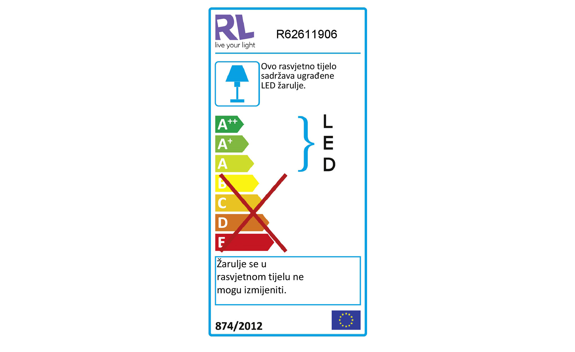 Stropna svjetiljka Slide LED RGB