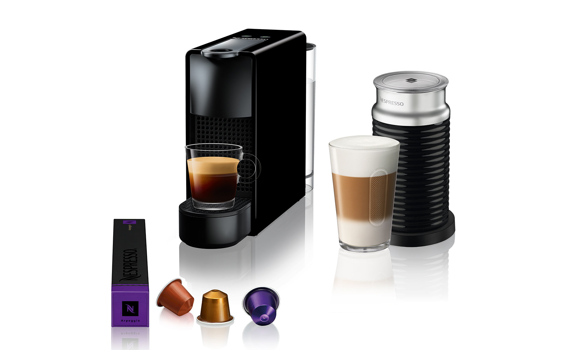 Nespresso Essenza Mini  Black & Aeroccino