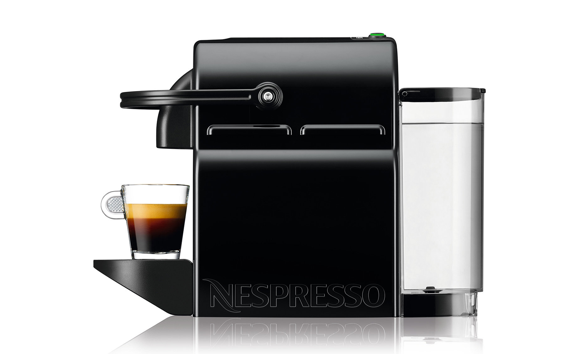 Nespresso Inissia Black&Aeroccinoaparat za kavu, crni