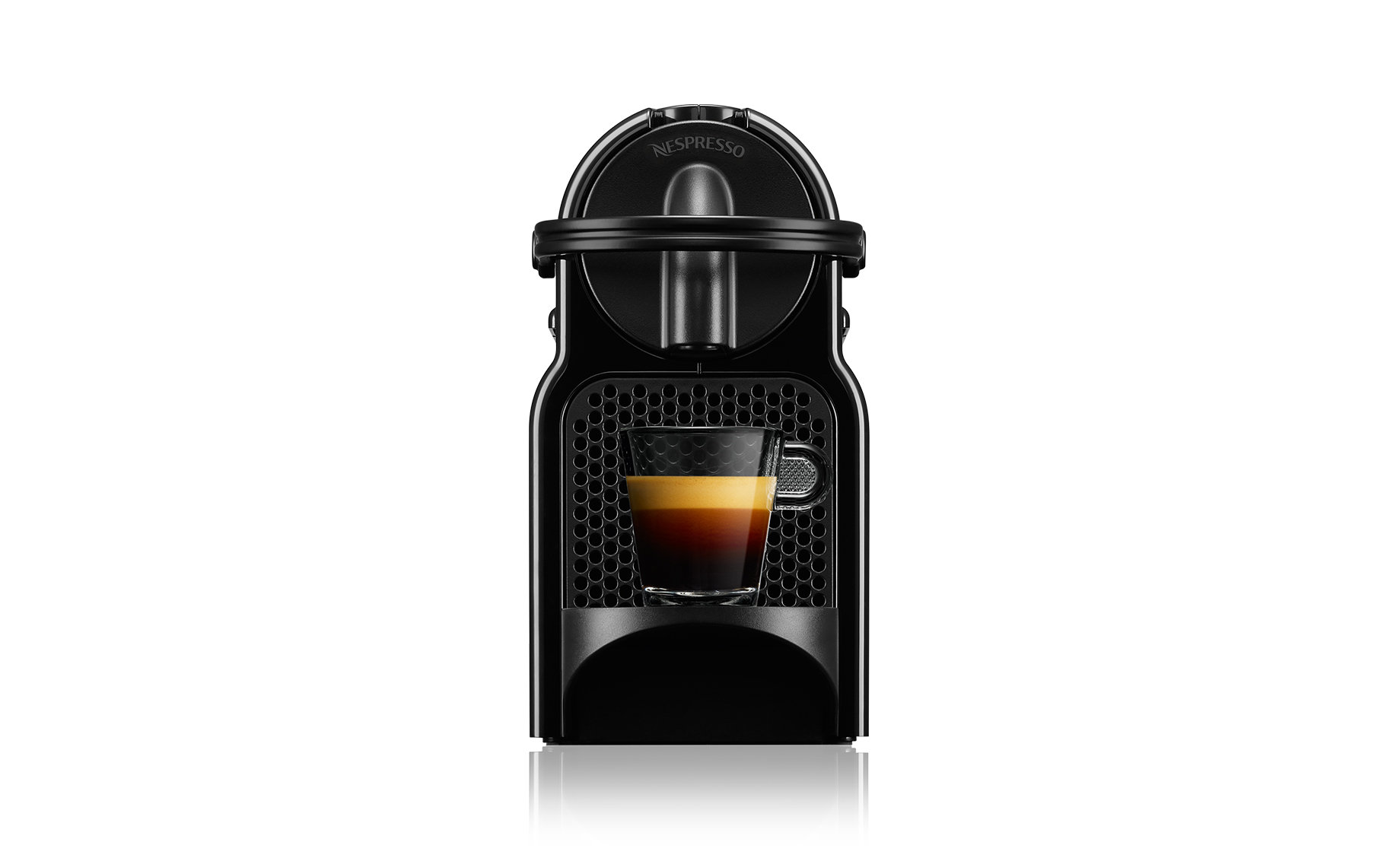 Nespresso Inissia Black&Aeroccinoaparat za kavu, crni