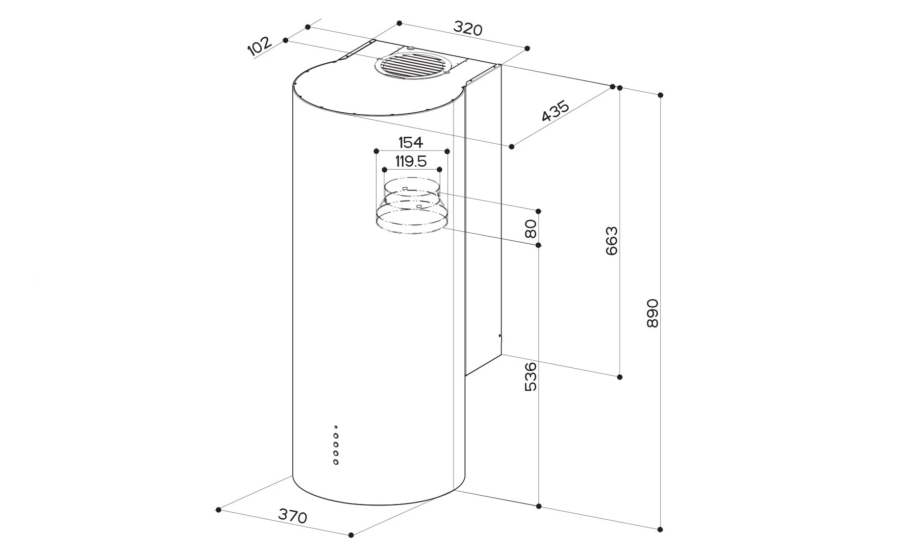 Faber Eclipse EV8 LED X A37 kuhinjska napa