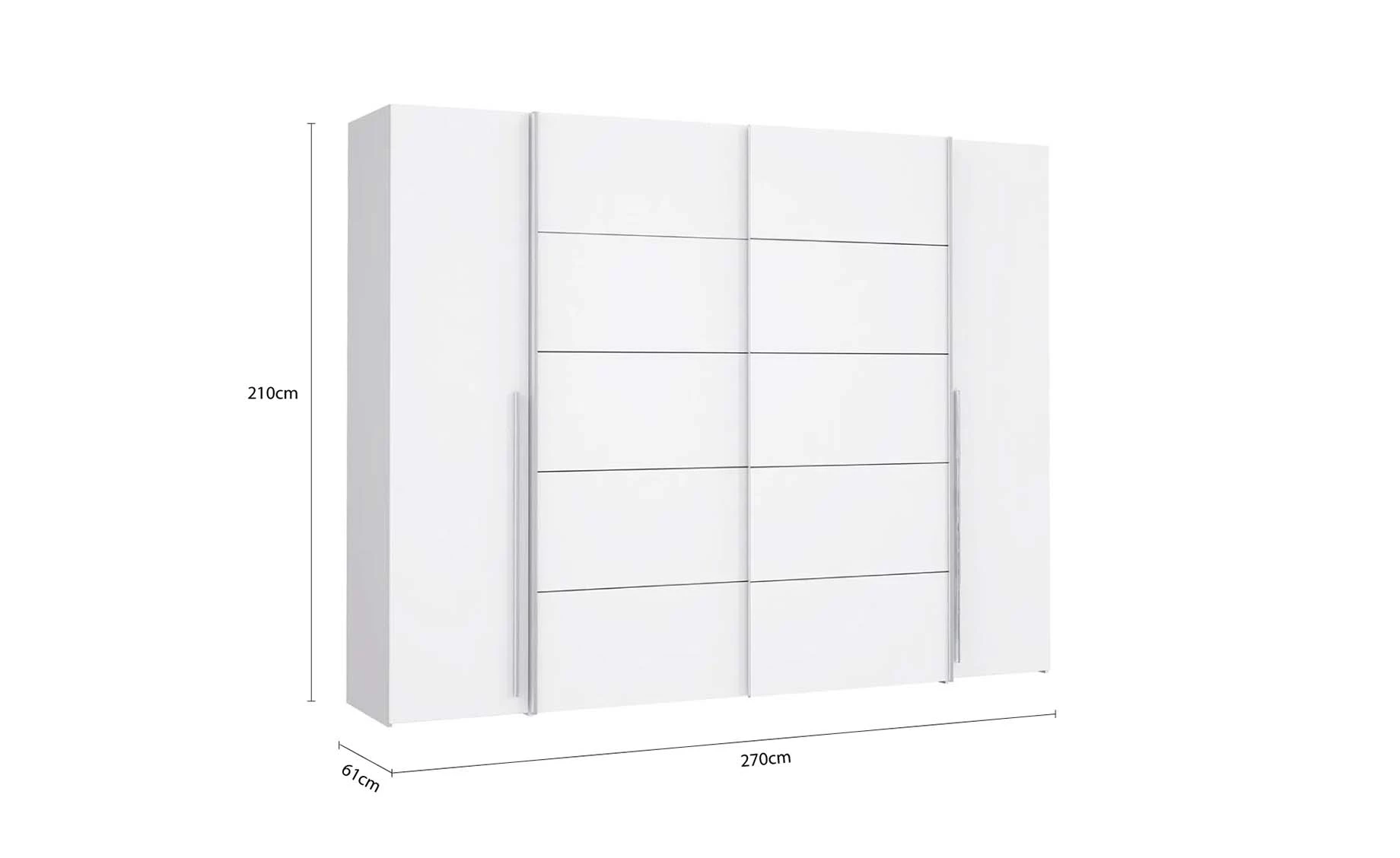 Narago ormar 4 vrata 270x61x210cm bijela