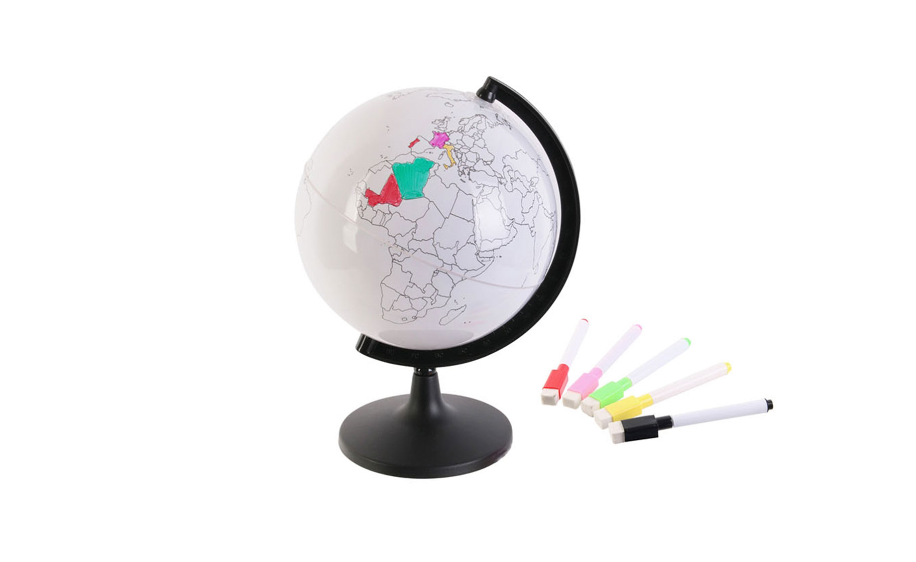 Dekorativni globus s olovkama za bojenje 16.5x15x22cm