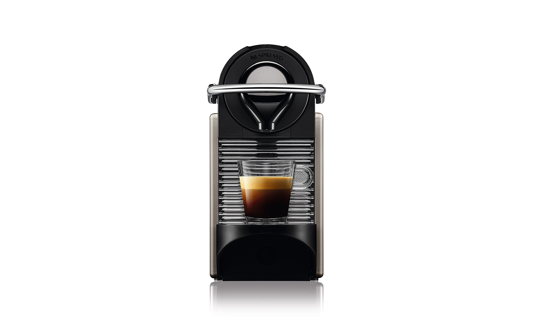 Nespresso Pixie Electric Titan aparat za kavu, crno-sivi