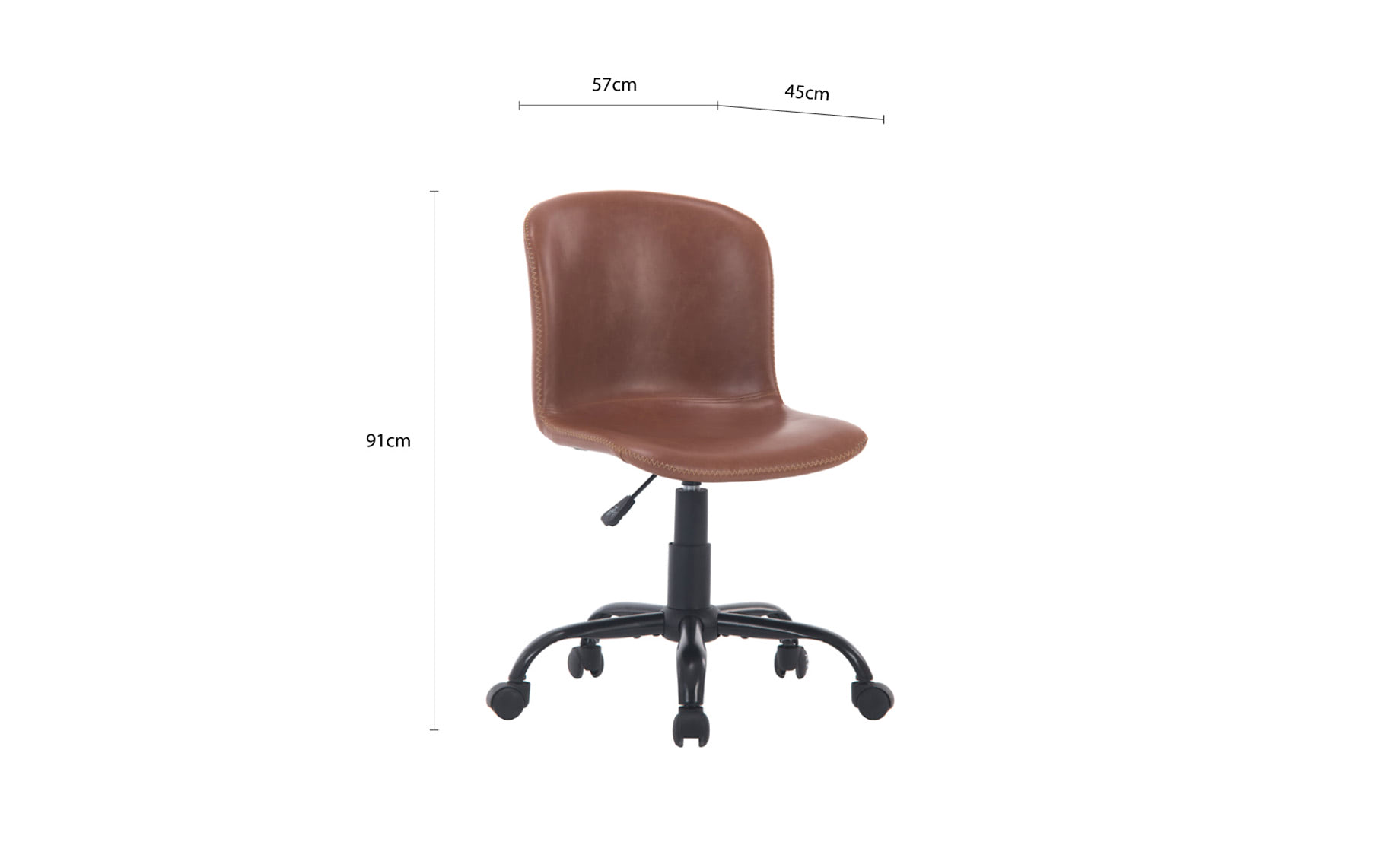 Kano kancelarijska stolica 57x45x91cm braon (vintage) boja