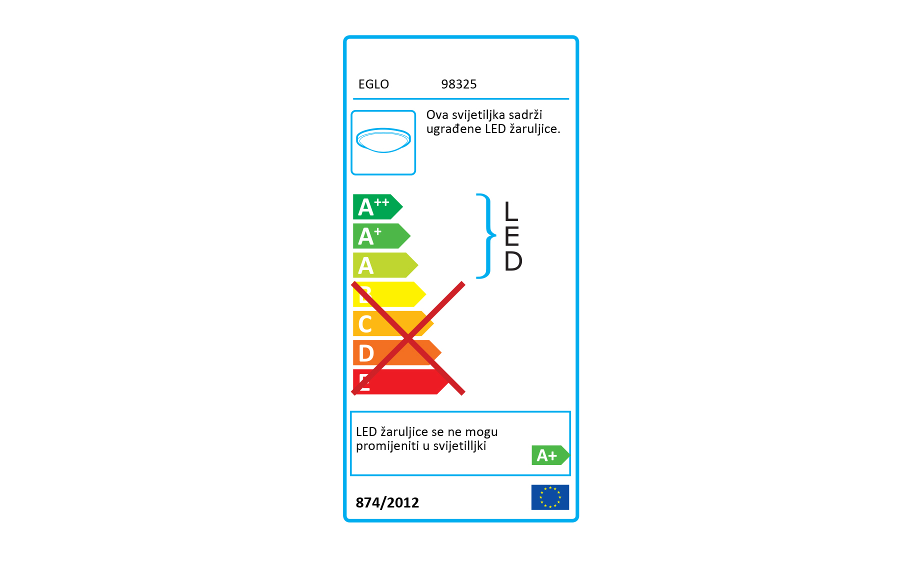 Plafonjera Nieves LED 24W 3000K 2400LM 41cm