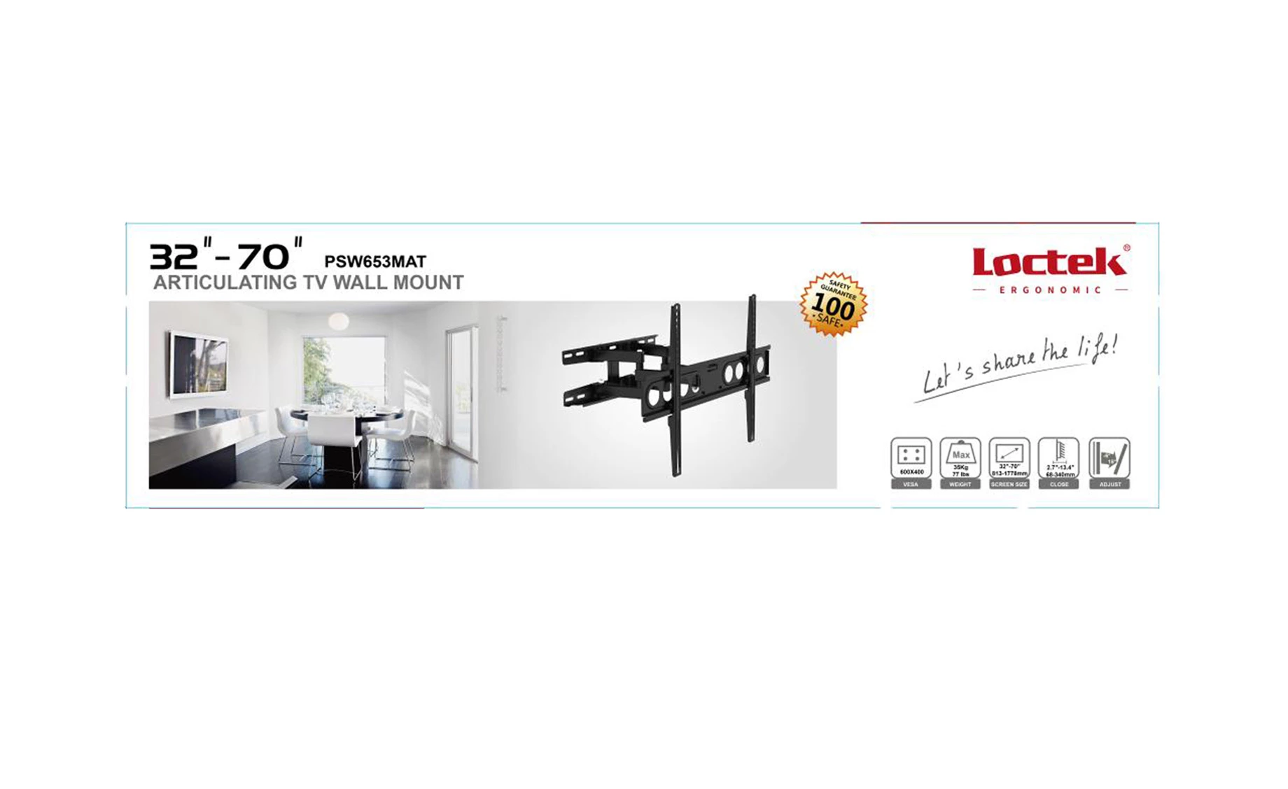 Loctek PSW-653MAT nosač za TV 32"-70"