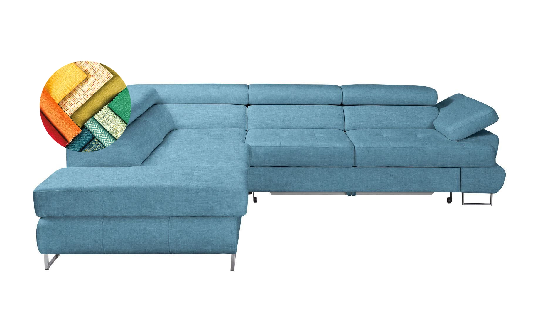 Stelvio ugaona garnitura s ležajem i prostorom za odlaganje leva više boja 275x225x71 cm