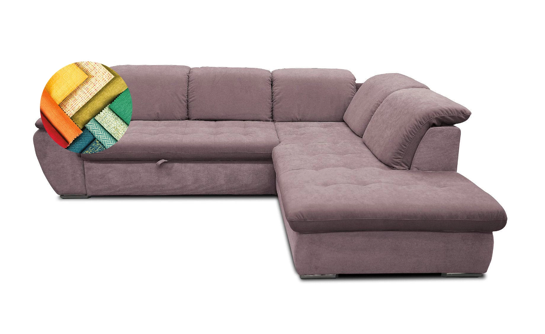 Tevere ugaona garnitura sa ležajem više boja desna 270x222x79 cm