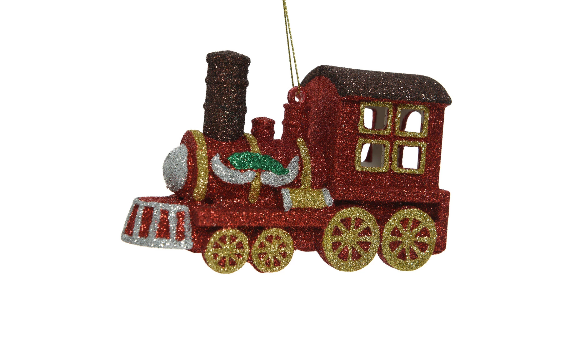 Plastični ukras Voz 12,5cm glitter
