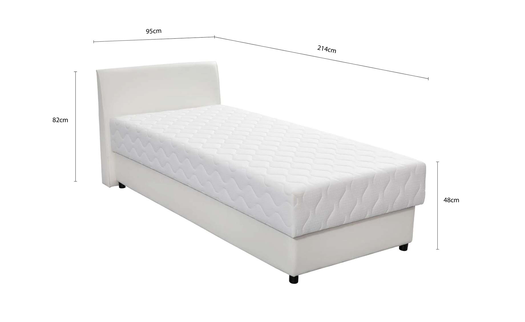 Yuma krevet sa prostorom za odlaganje 95x214x82cm