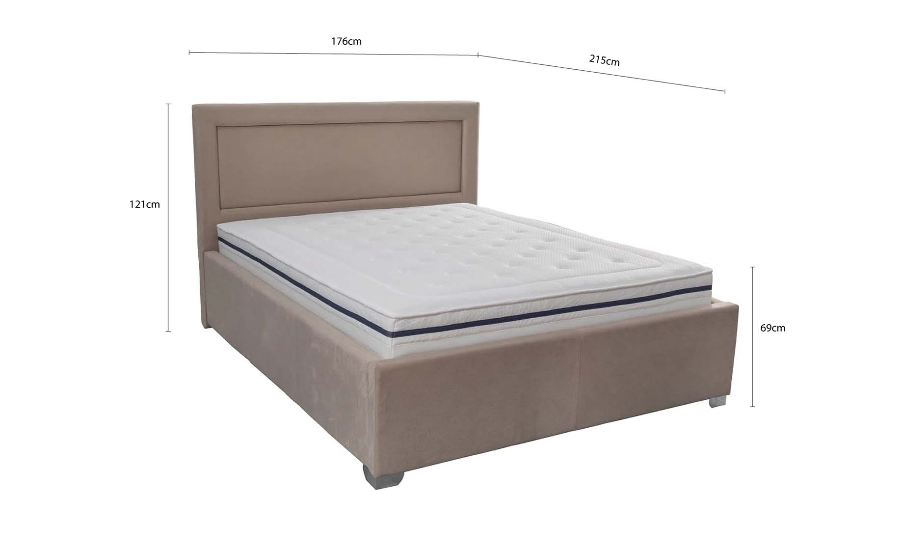 Pasadena krevet bez podnice 176x215x121cm
