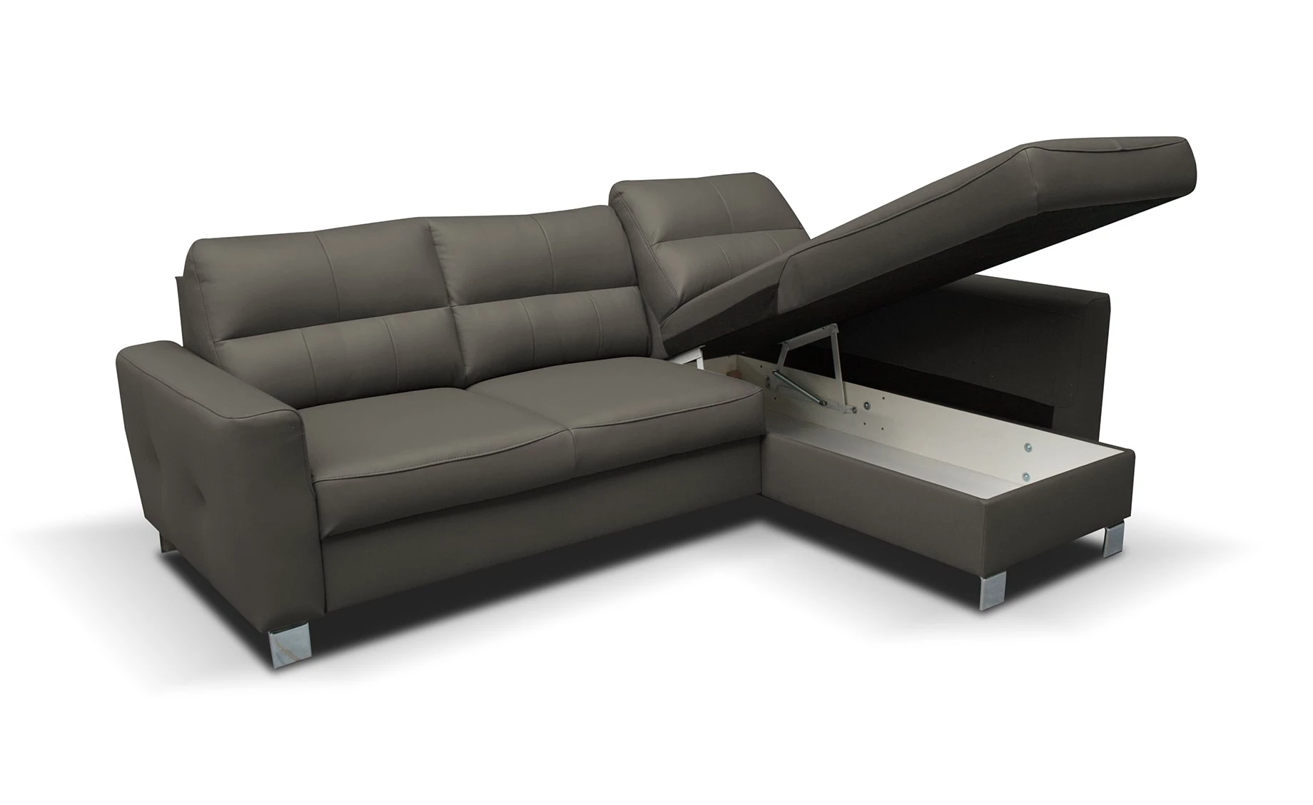 Venice ugaona garnitura sa ležajem i prostorom za odlaganje desna koža dollaro 234x168x86cm